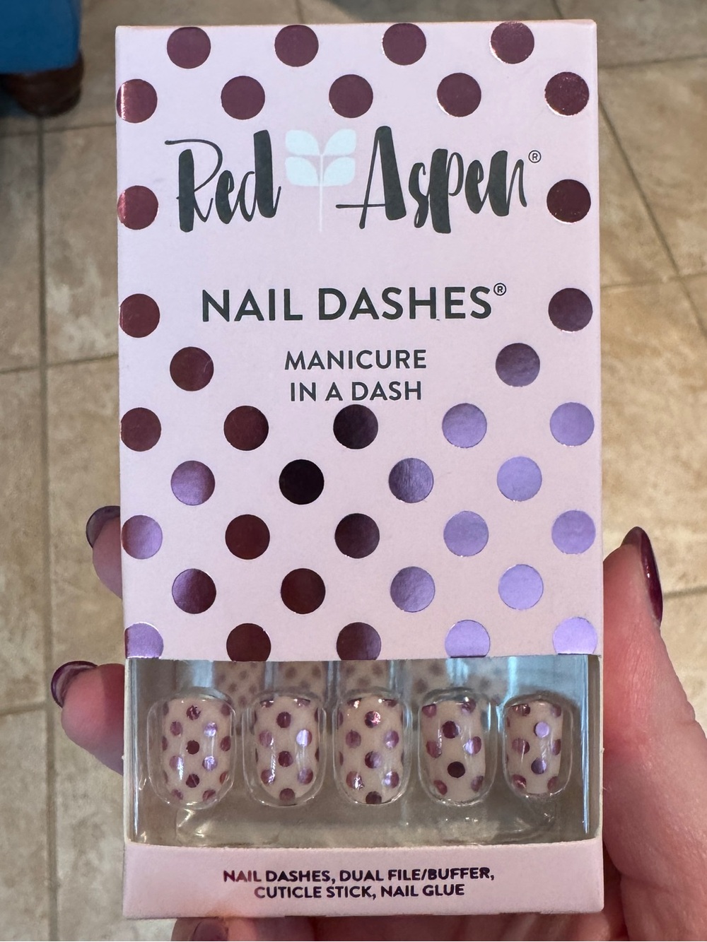 NIB Red Aspen Dash Away Limited Edition Press-On Nail Dashes
